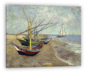 Vincent Van Gogh: Halászcsónakok a parton Saintes-Maries-nál (vászonkép)