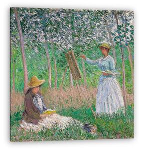 Claude Monet: Hoschedé kisasszonyok az erdőben (1887) (vászonkép)