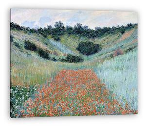 Claude Monet: Pipacsmező a völgyben Giverny közelében (1885) (vászonkép)