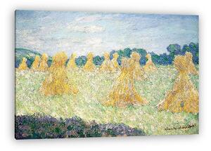 Claude Monet: Szénaboglyák - Giverny fiatal asszonyai (1894) (vászonkép)