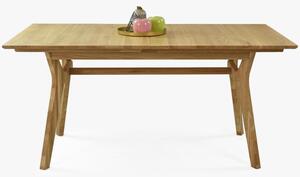 Széthúzható fa asztal skandináv stílusban, 160 ( 200 ) x 90 cm