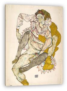 Egon Schiele: Ülő pár (1915) (vászonkép)