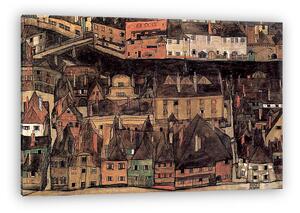 Egon Schiele: Kisváros (részlet) (vászonkép)