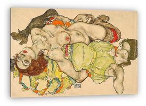 Egon Schiele: Női pár (vászonkép)