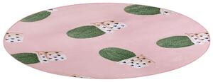 Kaktuszos rózsaszín szőnyeg ⌀ 120 ELDIVAN
