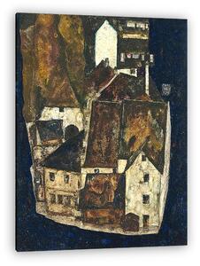 Egon Schiele: Város a Kék folyónál III. (vászonkép)