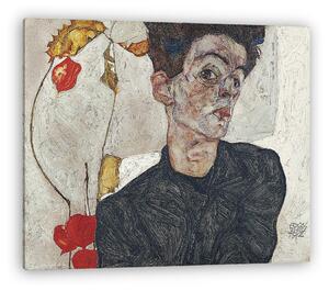 Egon Schiele: Önarckép földicseresznyével (vászonkép)