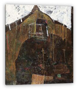 Egon Schiele: Tájkép hollókkal (vászonkép)