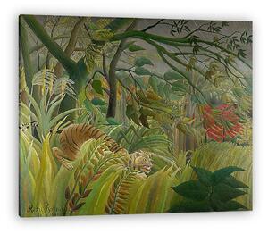 Henri Rousseau: Tigris a trópusi viharban (vászonkép)