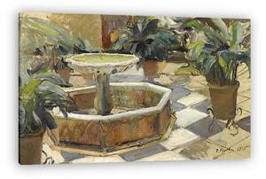 Joaquin Sorolla: Kút a teraszon (1915) (vászonkép)