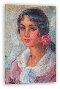 Joaquin Sorolla: Női portré (1922) (vászonkép)