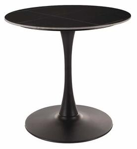 Espero étkezőasztal 80 cm, fekete márvány / fekete