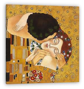 Gustav Klimt: FV - A csók (átdolgozás, részlet) (vászonkép)
