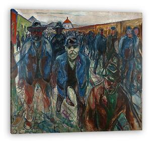 Edvard Munch: Munkások útban hazafelé (vászonkép)