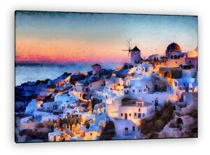 Santorini naplemente (vászonkép)