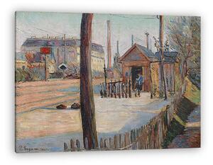 Paul Signac: Vasúti csomópont Bois-Colombes közelében (1885) (vászonkép)