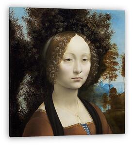 Leonardo da Vinci: Ginevra de Benzi portréja (vászonkép)