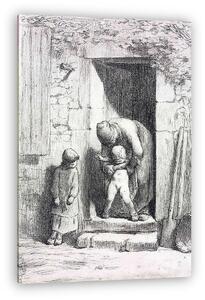 Jean-François Millet: Anyai gondoskodás- színverzió 1. (vászonkép)
