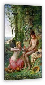Jean-François Millet: Tavasz (Daphnis és Chloe) - színverzió 1 (vászonkép)