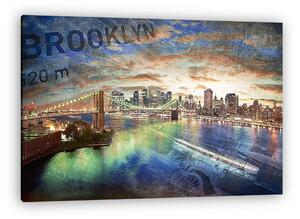 New York, Brooklyn-híd (vászonkép)
