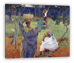 Paul Gauguin: Mangófák között - Színverzió 1. (vászonkép)
