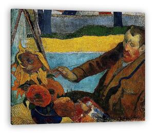 Paul Gauguin: Van Gogh napraforgókat fest - színverzió 1. (vászonkép)