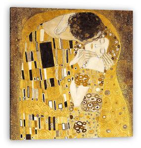 Gustav Klimt: A csók (részlet) - bicolor színverzió (vászonkép)