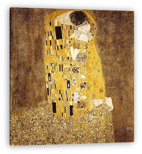 Gustav Klimt: A csók - bicolor színverzió (vászonkép)