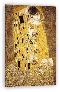 Gustav Klimt: A csók (részlet) - bicolor színverzió (vászonkép)