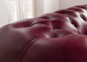 CAMBRIDGE Valódi bőr fotel, 105x82x75, piros