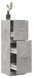 VidaXL Fiókos Szekrény - Beton Szürke - 40x41x118 cm