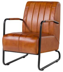 Massziv24 - DARKNESS Valódi bőr fotel, 59x84x85, konyak színben