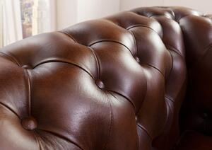 Massziv24 - CAMBRIDGE Valódi bőr fotel, 105x82x75, barna