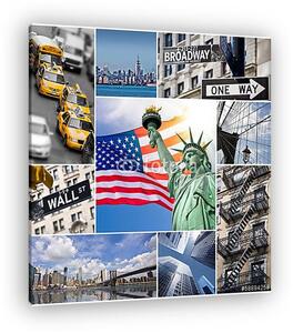 Négyzetkollázs New York - USA (vászonkép)