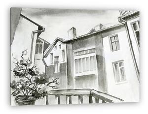 Kilátás az ablakon (vászonkép)