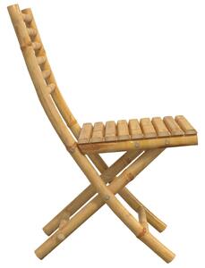 VidaXL 4 db összecsukható bambusz kerti szék 43x54x88 cm