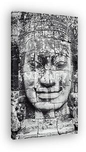 Részlet a kő arc a Bayon templom Angkor Wat (vászonkép)