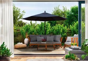 SUNVI összecsukható kerti napernyő 300 cm, szürke + ingyenes csomagolás