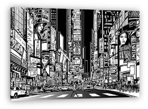 New York-i város éjjel (vászonkép)