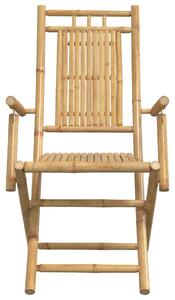 VidaXL 4 db összecsukható bambusz kerti szék 53 x 66 x 99 cm
