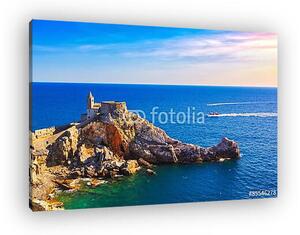 Portovenere, San Pietro templom. Cinque terre, Liguria Olaszorsz (vászonkép)