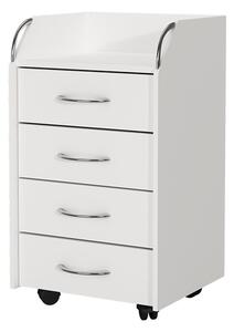 Livinity Gwendolyn irattartó szekrény, fehér, 40x36 cm, 4 fiókkal