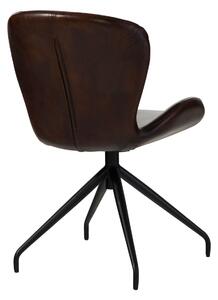 DARKNESS Valódi bőr fotel, 61x52x86, barna 6 darabos készlet