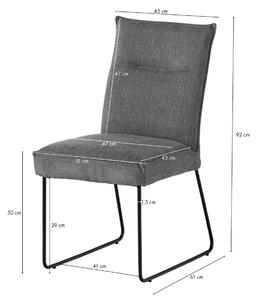 Massziv24 - SEATTLE kárpitozott fotel 51x61x92 szürke9
