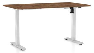 OfficeTech A állítható magasságú asztal, 120 x 80 cm, fehér alap, silverjack tölgy