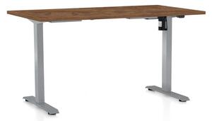 OfficeTech A állítható magasságú asztal, 120 x 80 cm, szürke alap, silverjack tölgy