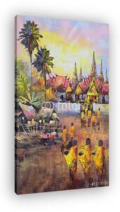 A tajvani szerzetesek (olajfestmény reprodukció) (vászonkép)