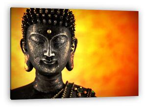 Buddha szobor a háttérben a fény (vászonkép)