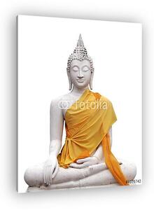 Buddha szobor fehér alapon (vászonkép)