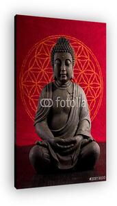 Buddha az élet virágával (vászonkép)